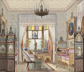 Sitzungszimmer von Kaiserin Alexandra Feodorowna, Cottage Palace, St. Petersburg, Russland